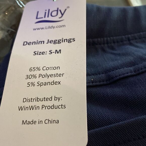 Lildy Women's Denim Leggings Stretchable Cotton Blend Small-Medium NWT S/M - Picture 8 of 11